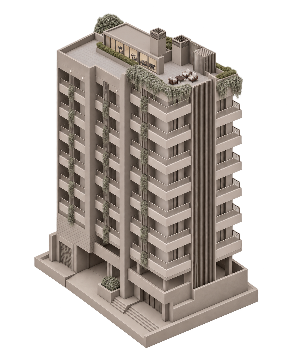 Isometric architectural render of Classic 2, Mount Lavinia